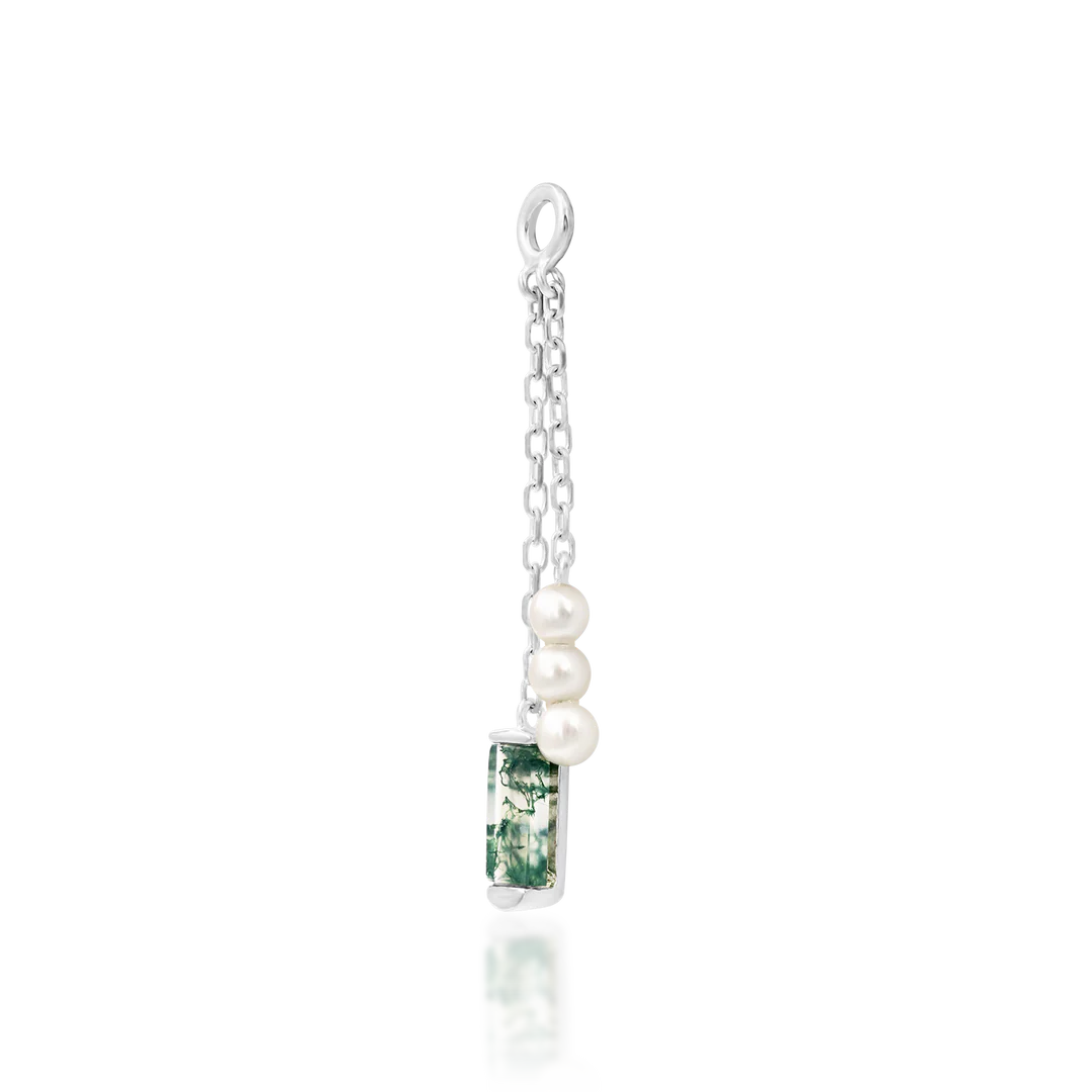 VEQQ II + MOSS AGATE + PEARL - CHARM *PRE-ORDER* Junipurr Jewelry