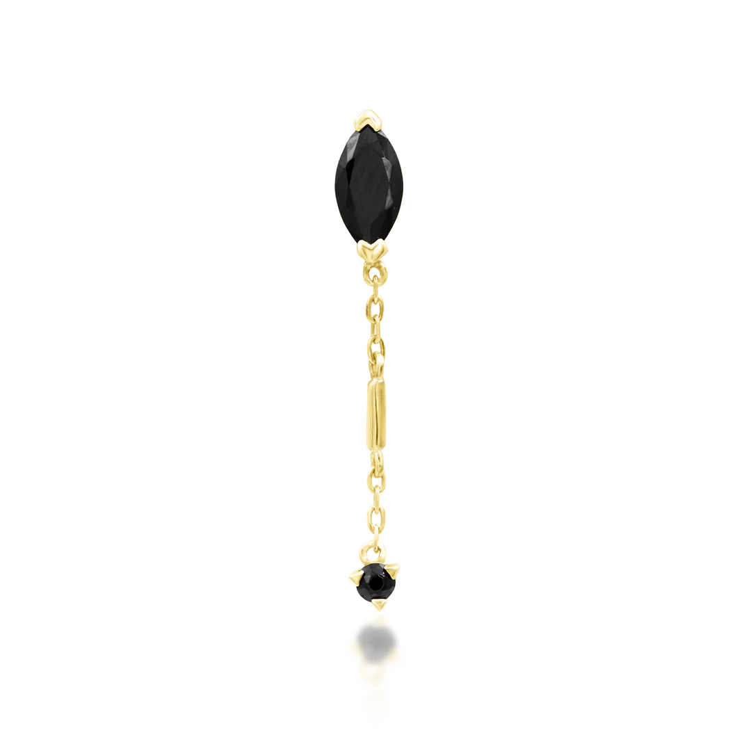 AKASHA + BLACK CZ - THREADLESS END *PRE-ORDER* Junipurr Jewelry