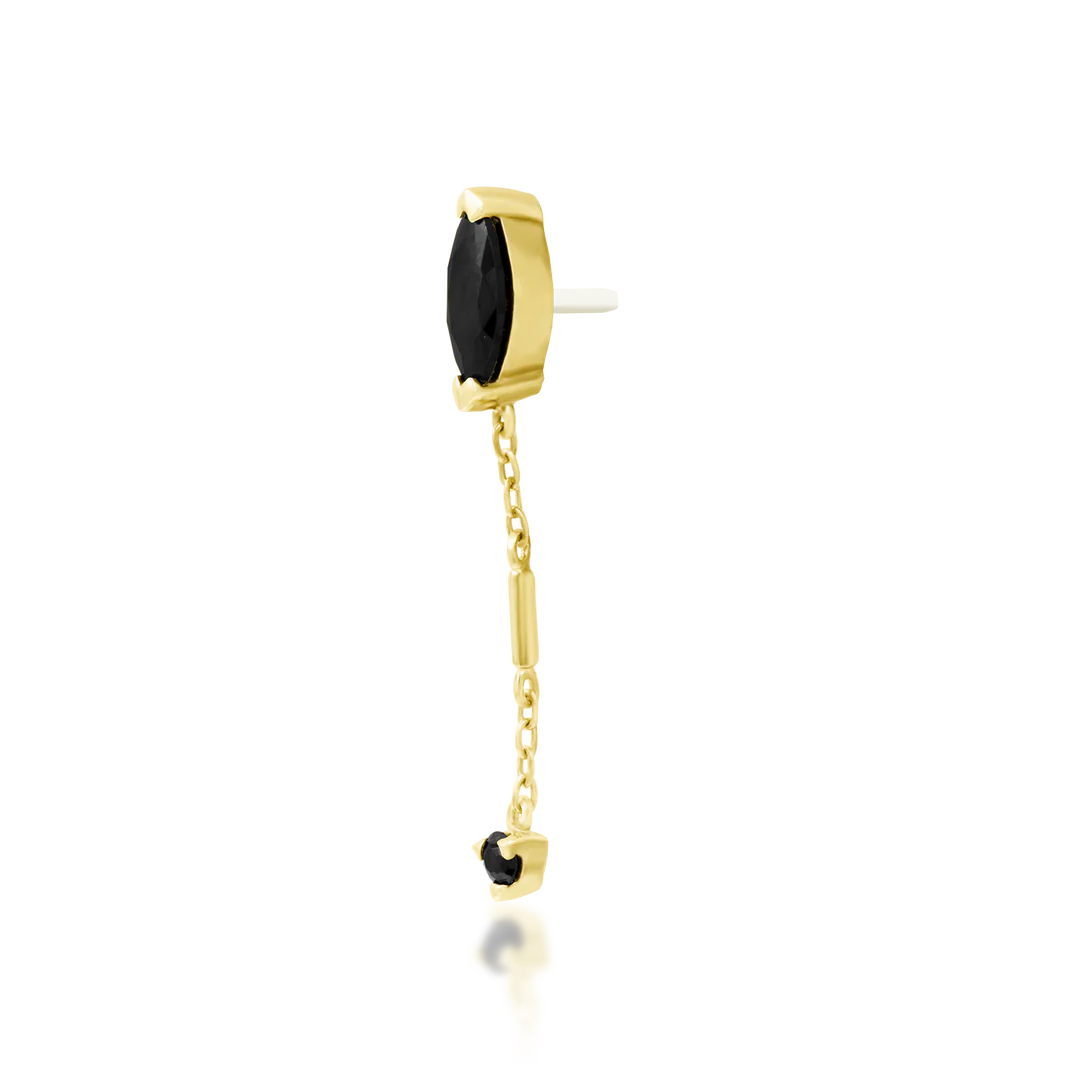 AKASHA + BLACK CZ - THREADLESS END *PRE-ORDER* Junipurr Jewelry