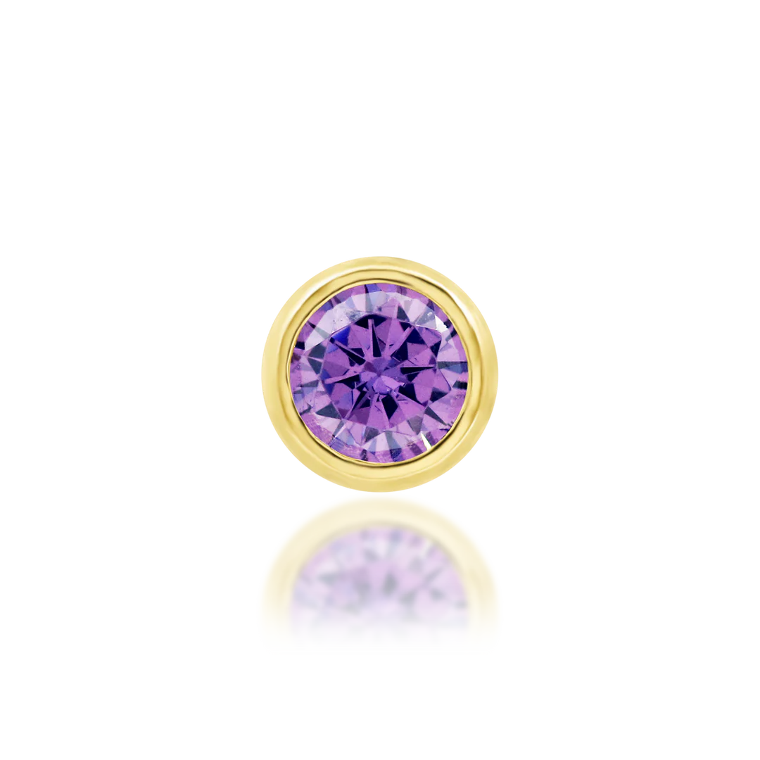 AMETHYST BEZEL - THREADLESS END *PRE-ORDER* Junipurr Jewelry