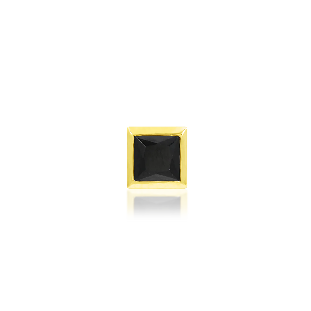 BLACK CZ BEZEL SQUARE - THREADLESS END *PRE-ORDER* Junipurr Jewelry