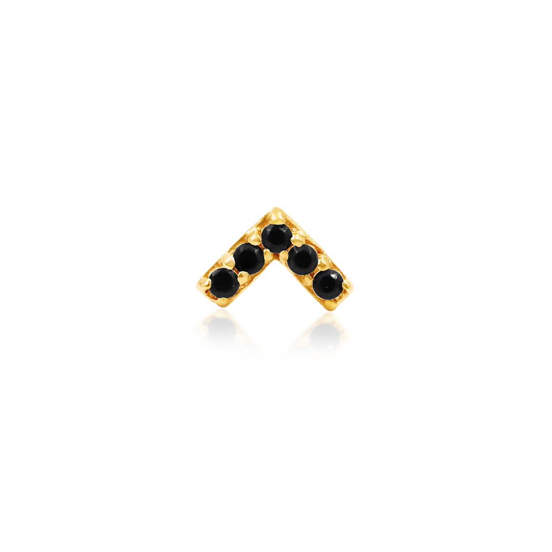 CHEVRON BLACK - THREADLESS END *PRE-ORDER* Junipurr Jewelry