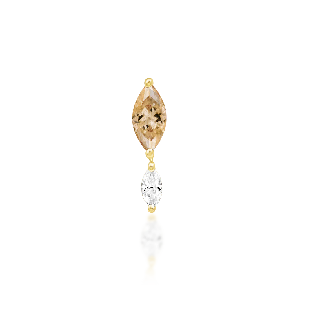 EMERSYN + CHAMPAGNE CZ - THREADLESS END *PRE-ORDER* Junipurr Jewelry