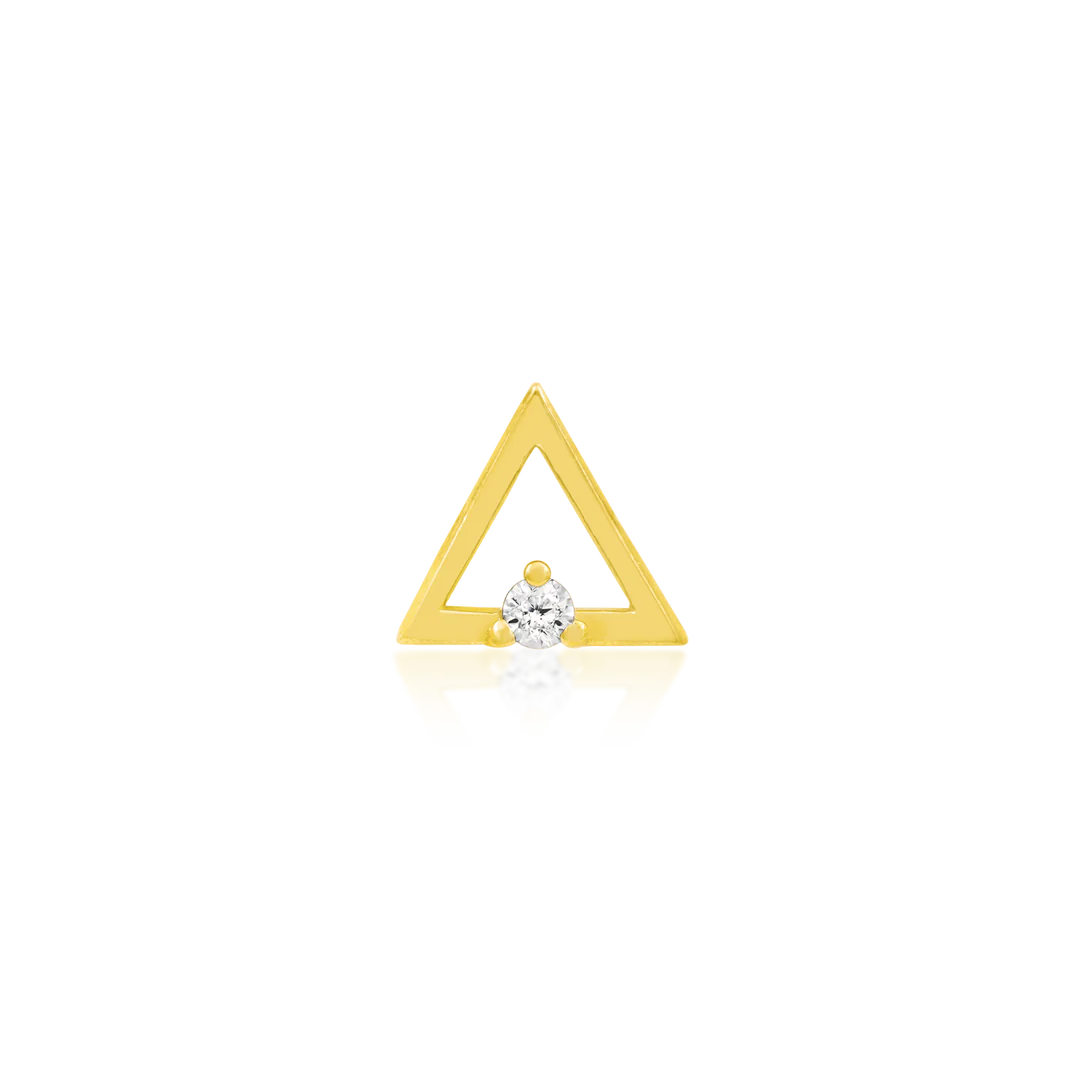 TRIANGLE WITH CZ - THREADLESS END *PRE-ORDER* Junipurr Jewelry