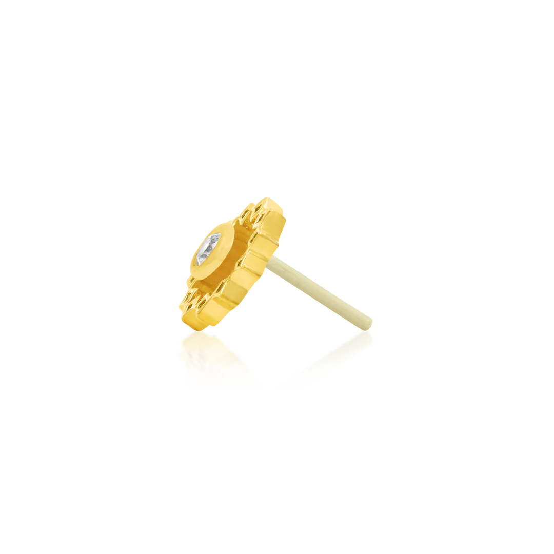 WHEEL WITH CZ STONE - THREADLESS END *PRE-ORDER* Junipurr Jewelry