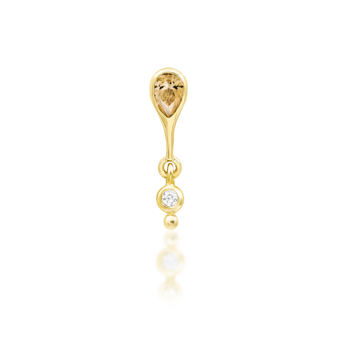 LEILANI + CHAMPAGNE CZ - THREADLESS END *PRE-ORDER* Junipurr Jewelry