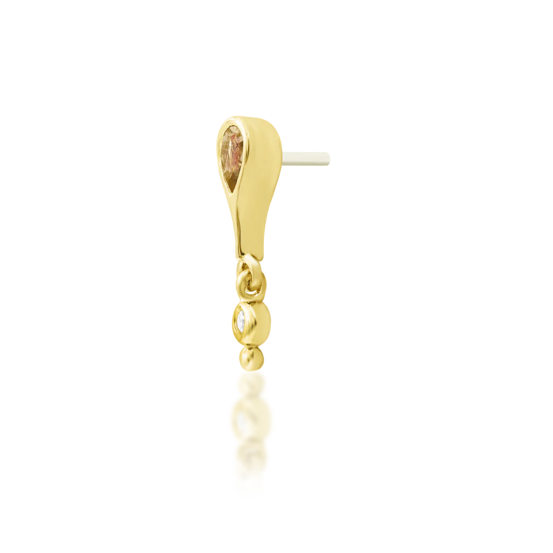 LEILANI + CHAMPAGNE CZ - THREADLESS END *PRE-ORDER* Junipurr Jewelry