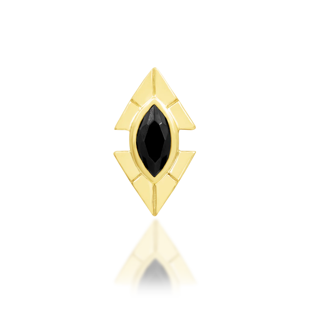 SIRENA + BLACK CZ - THREADLESS END *PRE-ORDER* Junipurr Jewelry