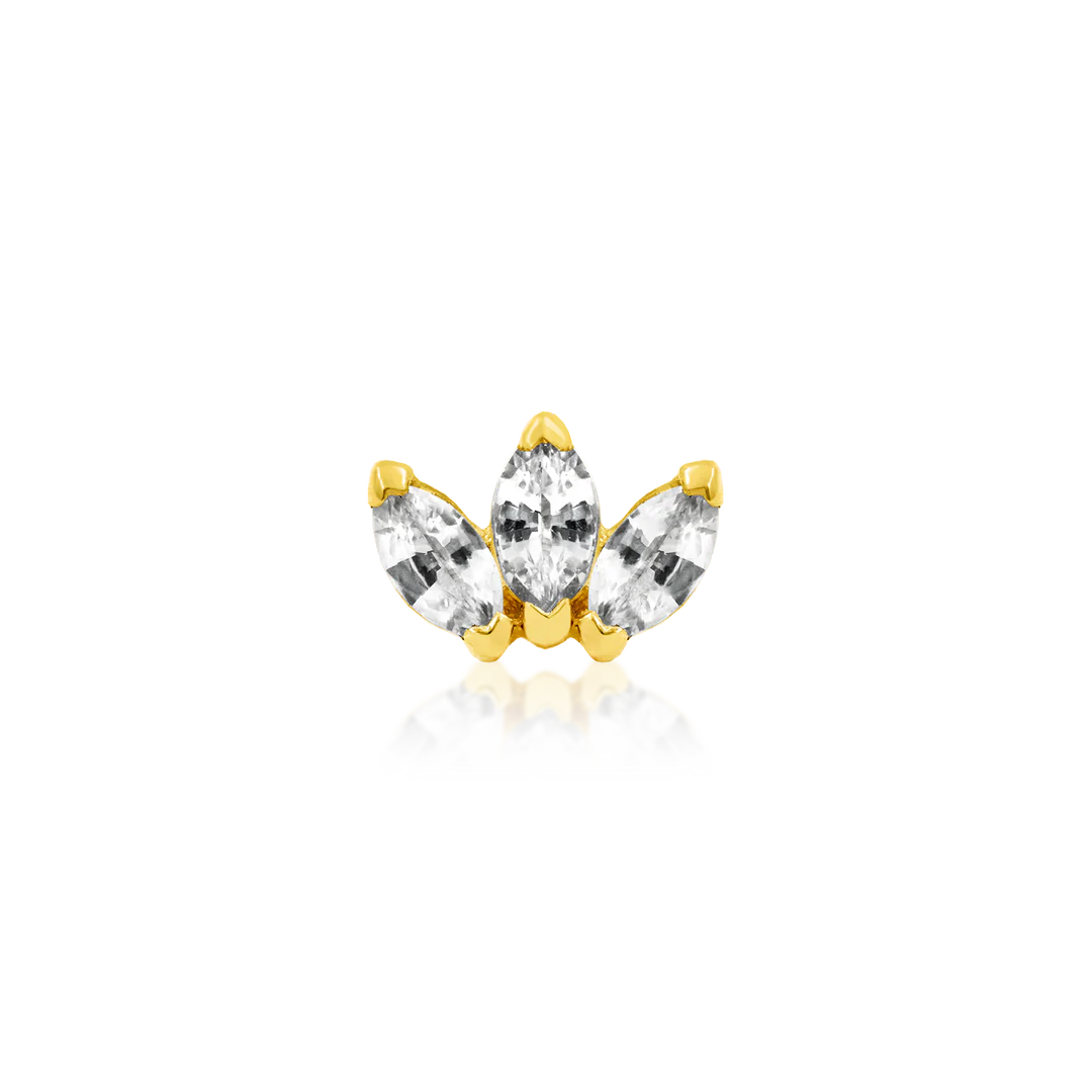 TRIPLE MARQUISE FAN - THREADLESS END *PRE-ORDER* Junipurr Jewelry