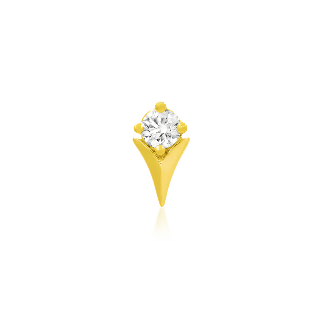 TULIP WITH CZ - THREADLESS END *PRE-ORDER* Junipurr Jewelry