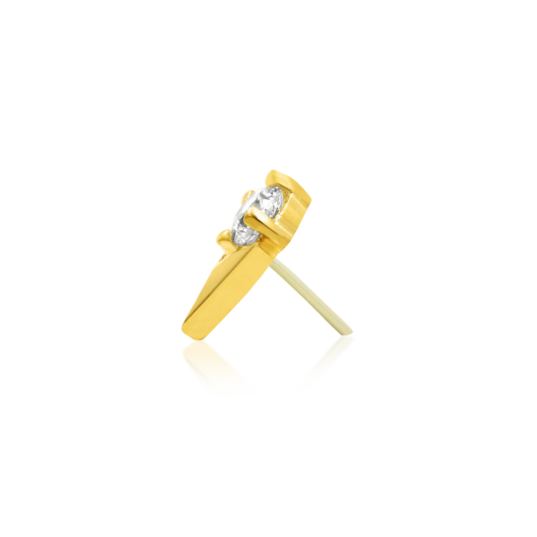 TULIP WITH CZ - THREADLESS END *PRE-ORDER* Junipurr Jewelry