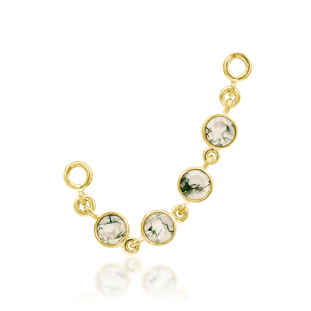 VANJA II + MOSS AGATE - CHAIN *PRE-ORDER* Junipurr Jewelry