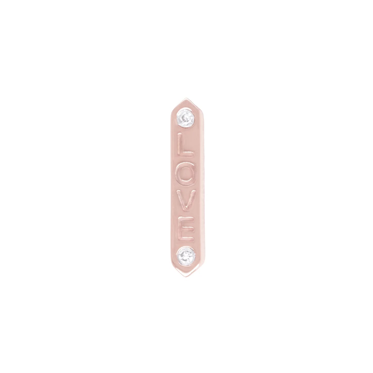 "LOVE" + DIAMOND - THREADLESS END *PRE-ORDER* Buddha Jewelry