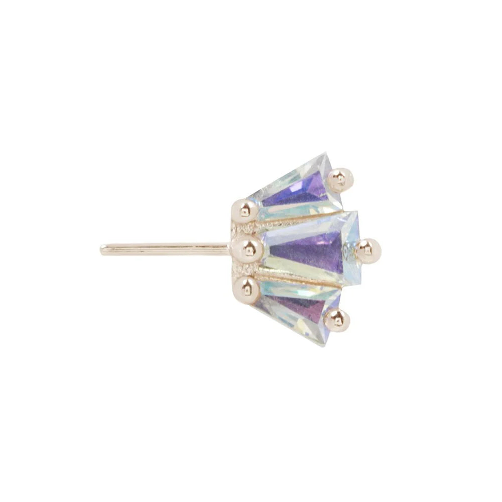 GEMMA TRIOS + MERCURY MIST TOPAZ + FORWARD FACING - THREADLESS END *PRE-ORDER* Buddha Jewelry