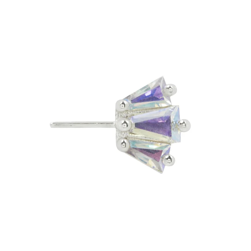 GEMMA TRIOS + MERCURY MIST TOPAZ + FORWARD FACING - THREADLESS END *PRE-ORDER* Buddha Jewelry