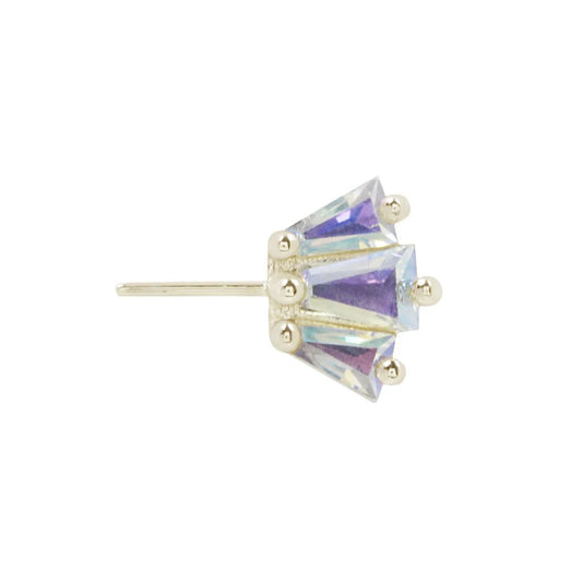 GEMMA TRIOS + MERCURY MIST TOPAZ + FORWARD FACING - THREADLESS END *PRE-ORDER* Buddha Jewelry