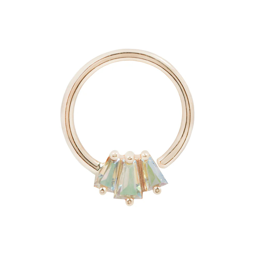GEMMA TRIOS + MERCURY MIST TOPAZ - SEAM RING *PRE-ORDER* Buddha Jewelry