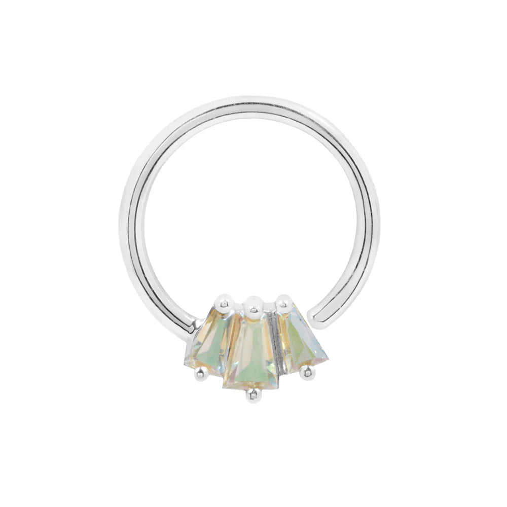 GEMMA TRIOS + MERCURY MIST TOPAZ - SEAM RING *PRE-ORDER* Buddha Jewelry