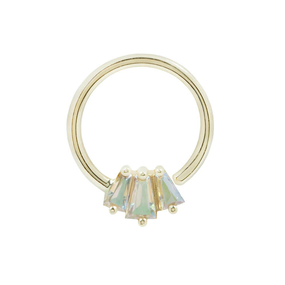 GEMMA TRIOS + MERCURY MIST TOPAZ - SEAM RING *PRE-ORDER* Buddha Jewelry