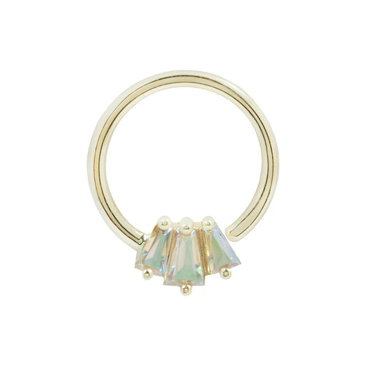 GEMMA TRIOS + MERCURY MIST TOPAZ - SEAM RING *PRE-ORDER* Buddha Jewelry