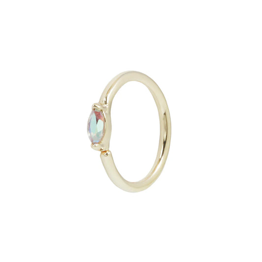 ZURI + MERCURY MIST TOPAZ - SEAM RING *PRE-ORDER* Buddha Jewelry