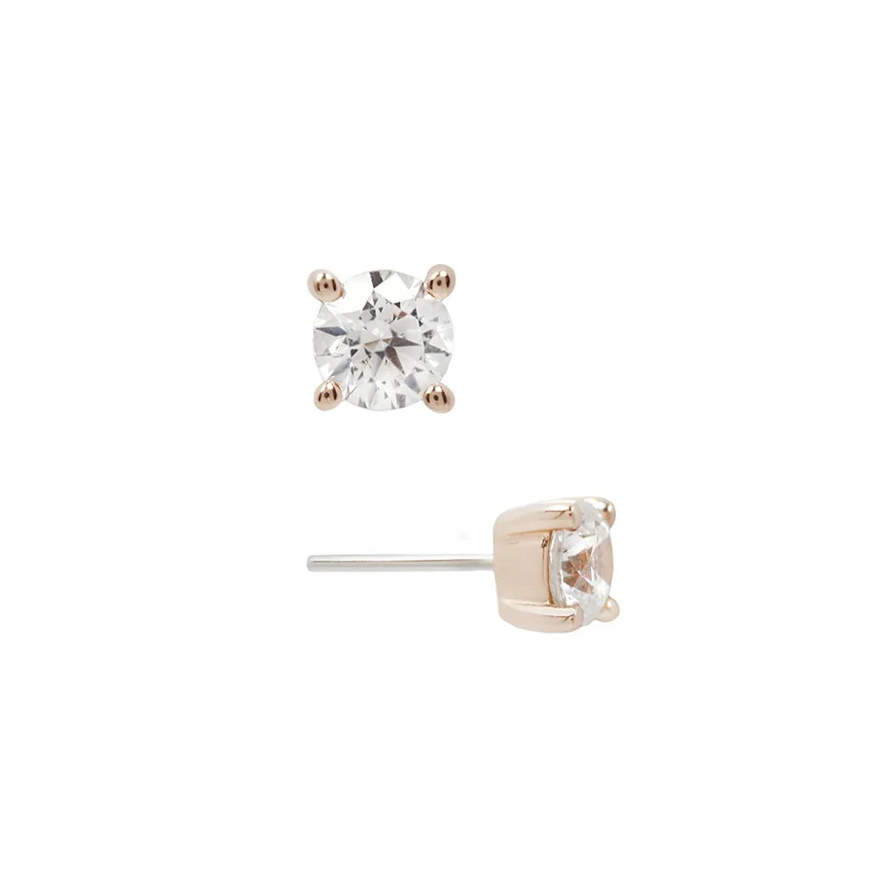 GENUINE WHITE DIAMOND PRONG - THREADLESS END *PRE-ORDER* Buddha Jewelry