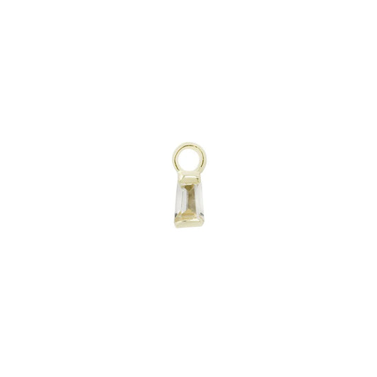 LA MADELEINE BAGUETTE + WHITE TOPAZ - CHARM *PRE-ORDER* Buddha Jewelry