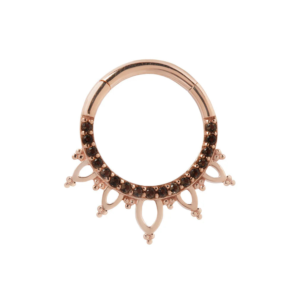 INDRA + SMOKY QUARTZ - CLICKER RING *PRE-ORDER* Buddha Jewelry