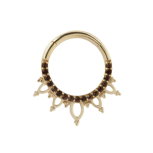 INDRA + SMOKY QUARTZ - CLICKER RING *PRE-ORDER* Buddha Jewelry