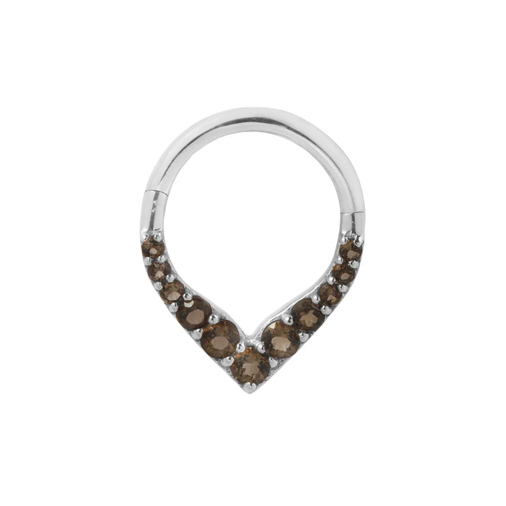 RISE + SHINE + SMOKY QUARTZ - CLICKER RING *PRE-ORDER* Buddha Jewelry