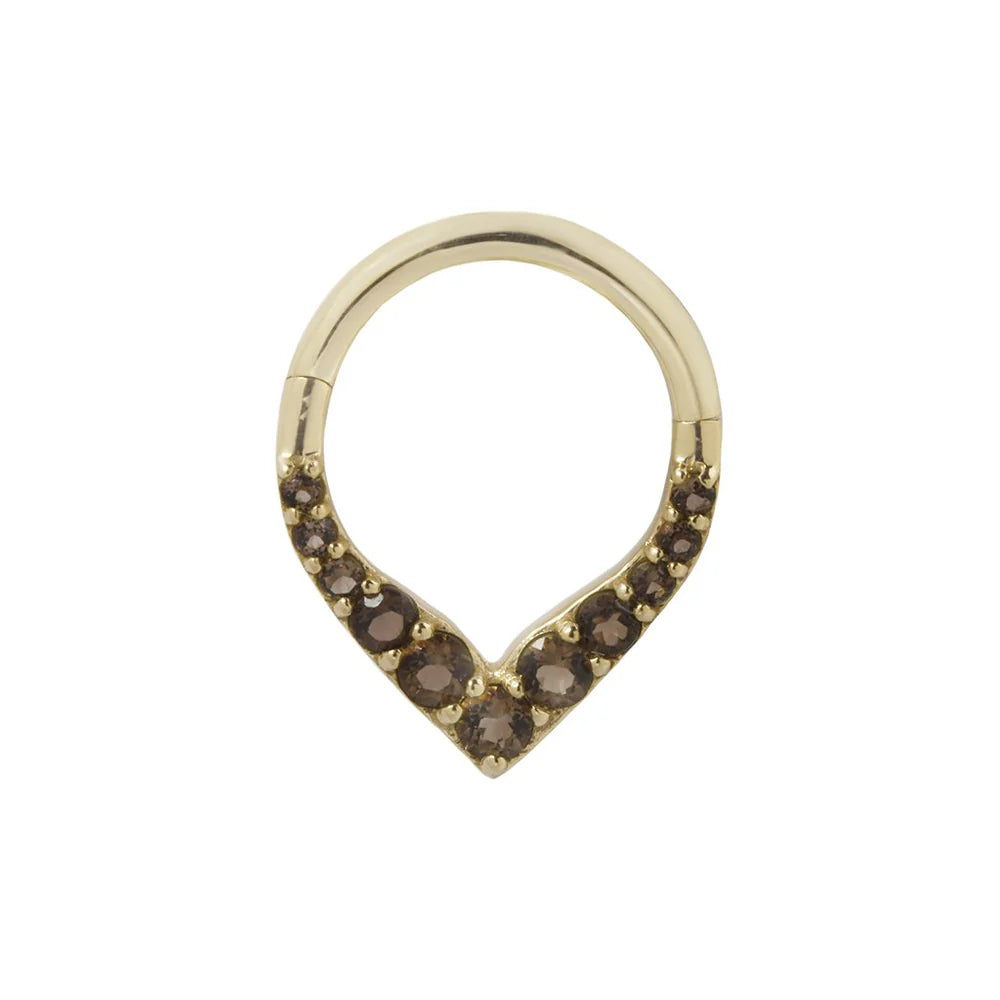 RISE + SHINE + SMOKY QUARTZ - CLICKER RING *PRE-ORDER* Buddha Jewelry