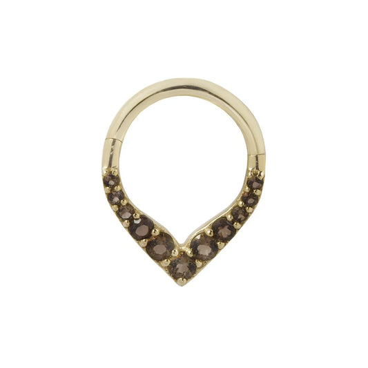 RISE + SHINE + SMOKY QUARTZ - CLICKER RING *PRE-ORDER* Buddha Jewelry
