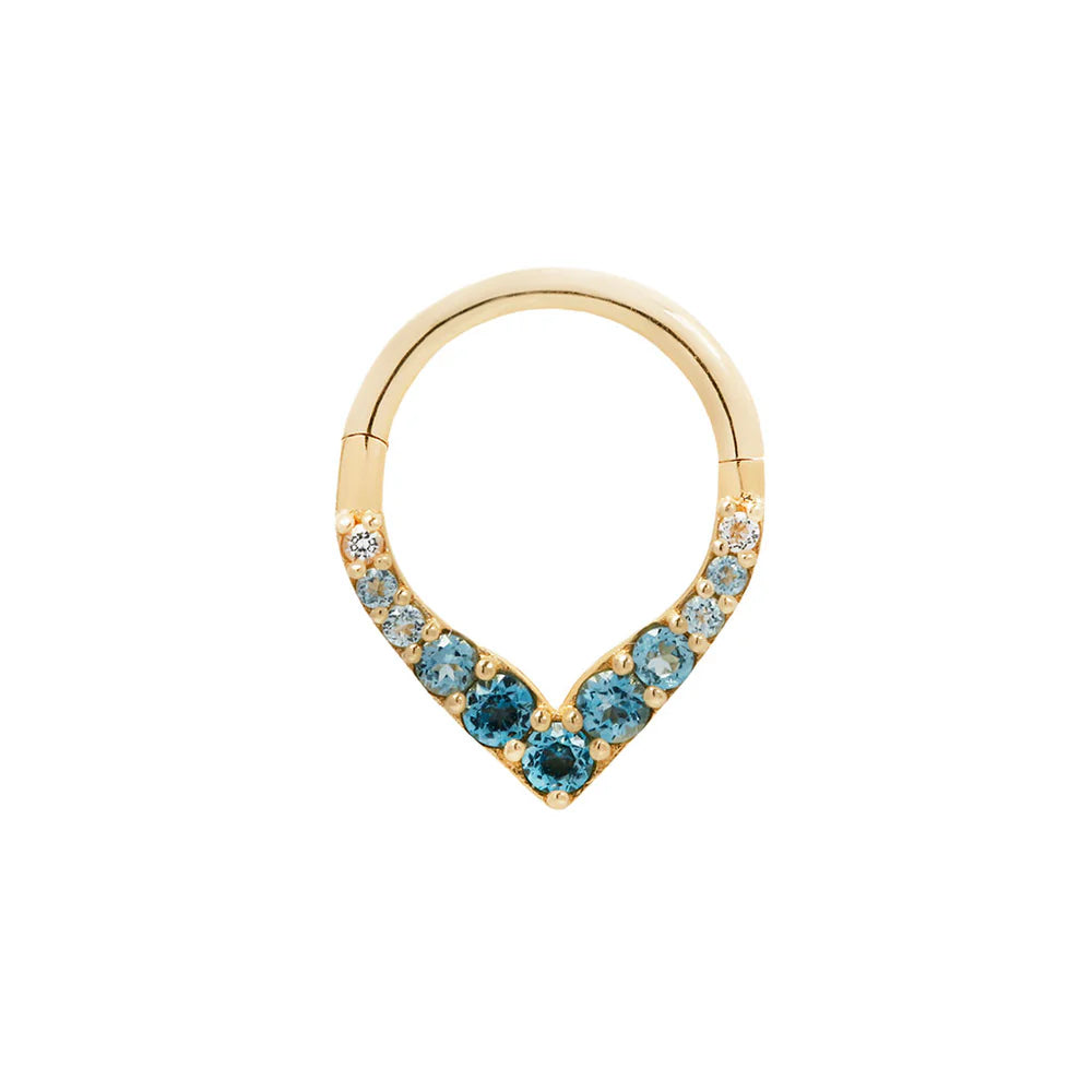 RISE + SHINE + BLUE TOPAZ OMBRE - CLICKER RING *PRE-ORDER* Buddha Jewelry