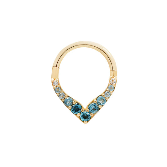 RISE + SHINE + BLUE TOPAZ OMBRE - CLICKER RING *PRE-ORDER* Buddha Jewelry