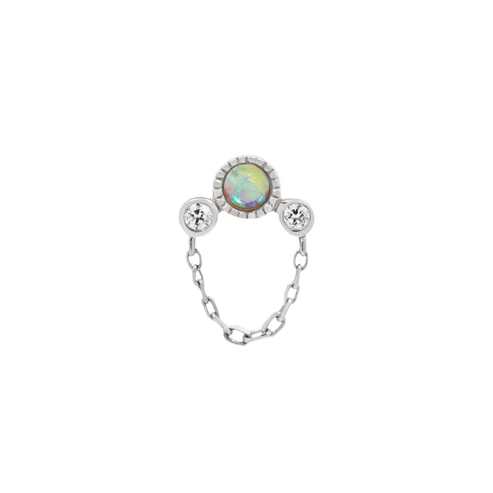 HALSTON +  GENUINE OPAL - THREADLESS END *PRE-ORDER* Buddha Jewelry