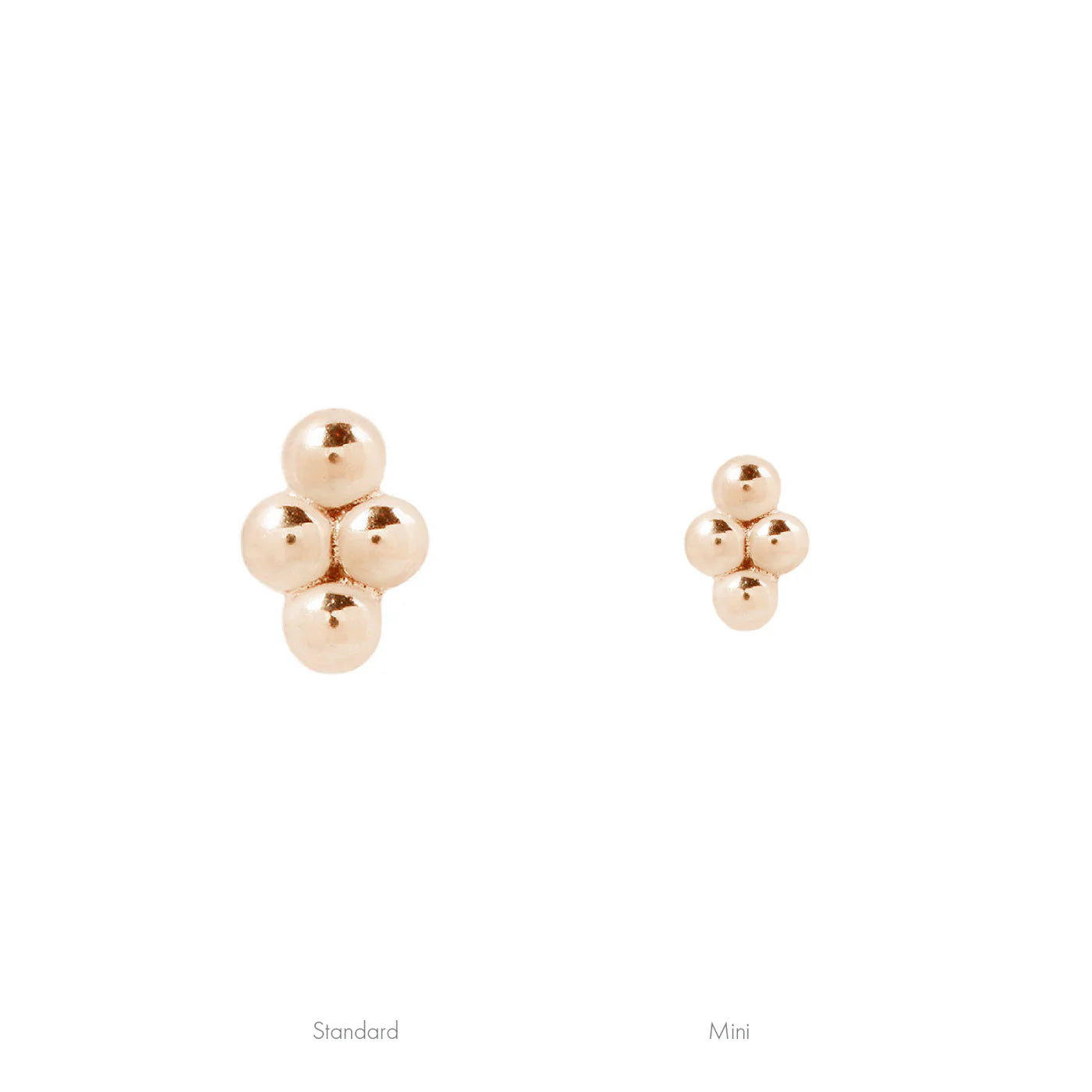 MINI 4 BEAD CLUSTER - THREADLESS END *PRE-ORDER* Buddha Jewelry