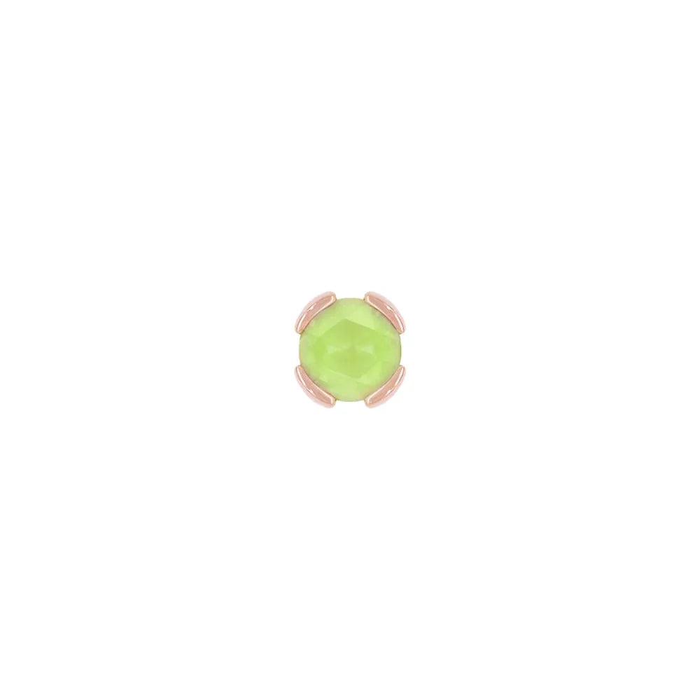 PEEKABOO + SANDBLASTED PERIDOT - THREADLESS END *PRE-ORDER* Buddha Jewelry