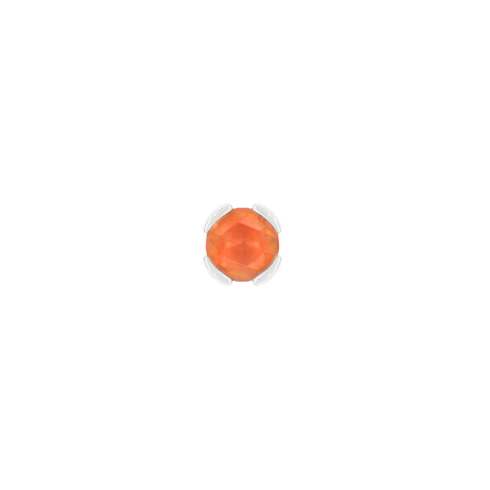 PEEKABOO + SANDBLASTED ORANGE GARNET - THREADLESS END *PRE-ORDER* Buddha Jewelry