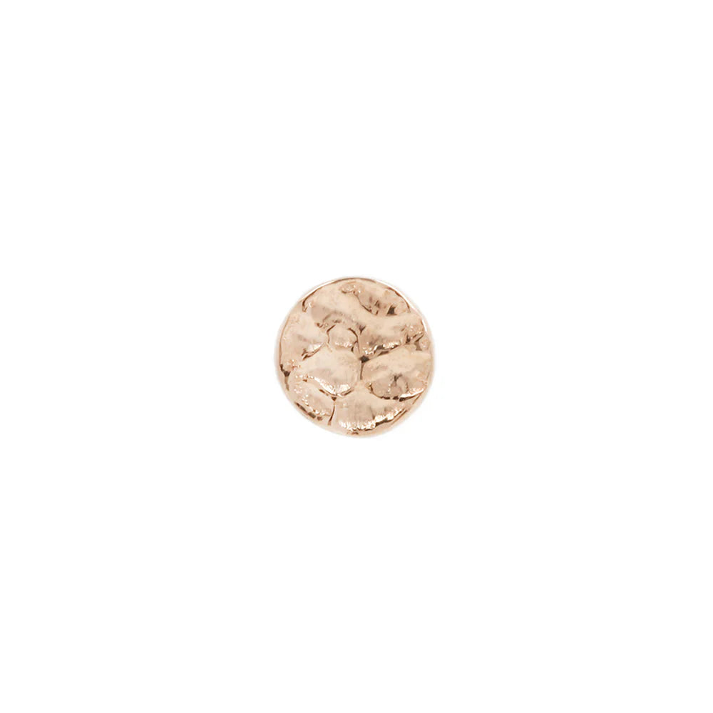 HAMMERED DISK - THREADLESS END *PRE-ORDER* Buddha Jewelry