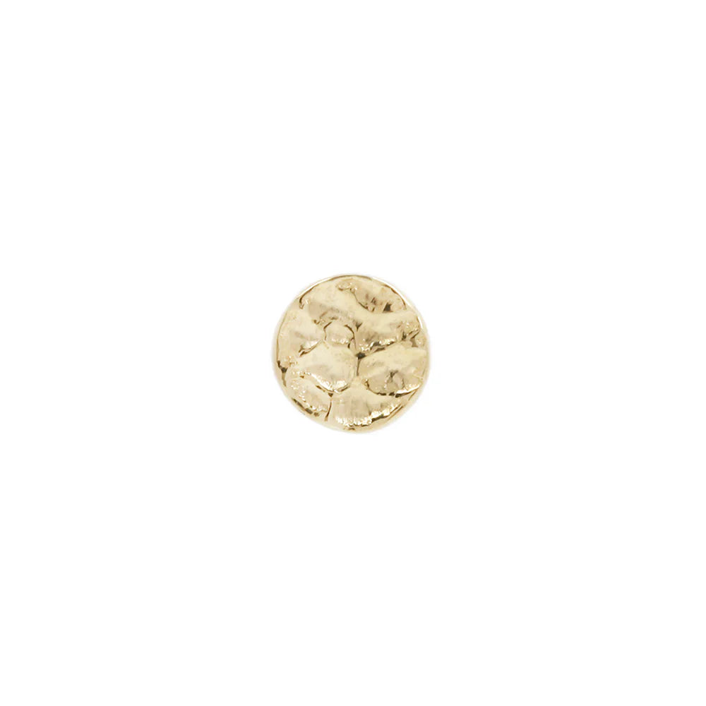 HAMMERED DISK - THREADLESS END *PRE-ORDER* Buddha Jewelry