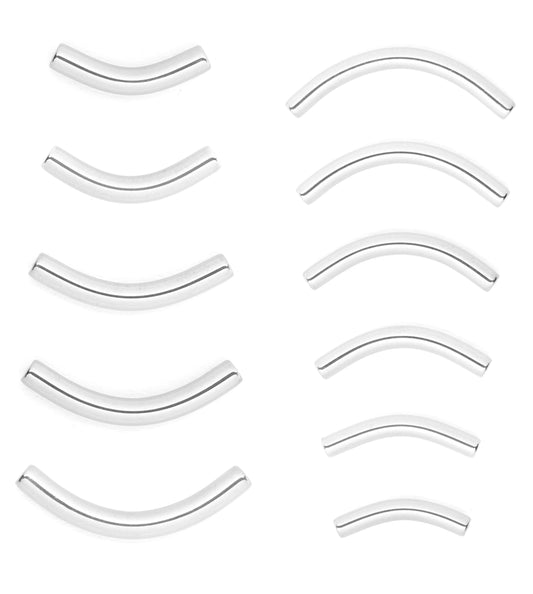 14G CURVE BARBELL - THREADLESS Divinity Metals