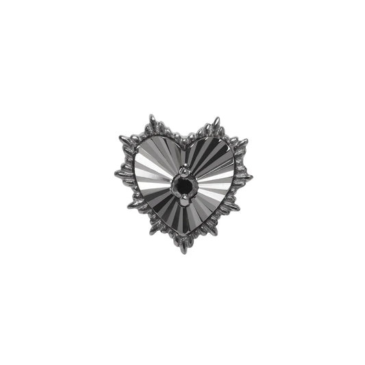 BAD ROMANCE RHODIUM + BLACK DIAMOND - THREADLESS END *PRE-ORDER* Buddha Jewelry