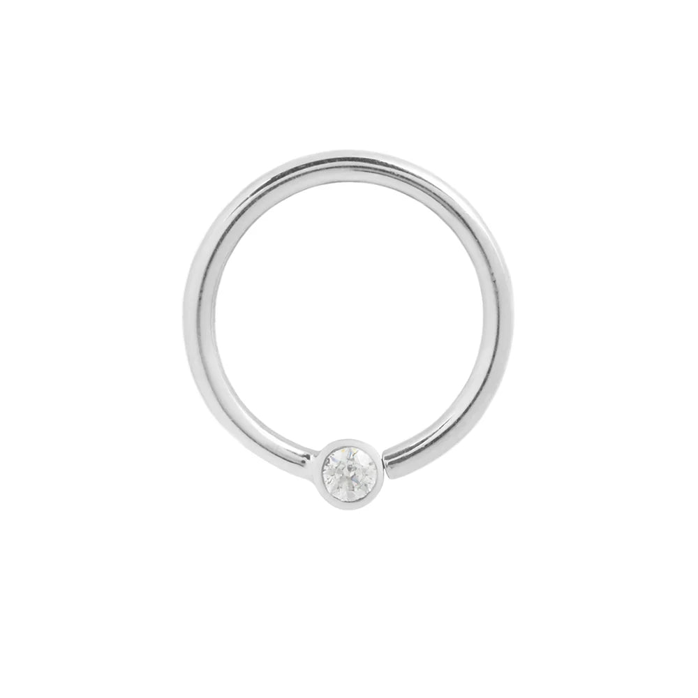 FIXED BEZEL BEAD + 2MM CZ - SEAM RING *PRE-ORDER* Buddha Jewelry