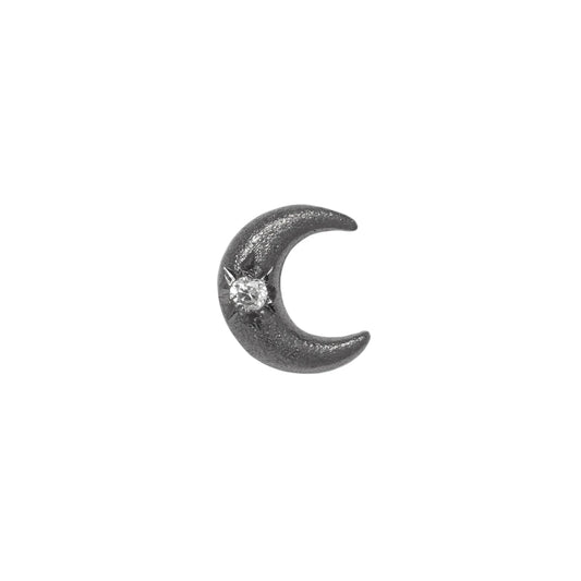 BLACK MOON RHODIUM - THREADLESS END *PRE-ORDER* Buddha Jewelry