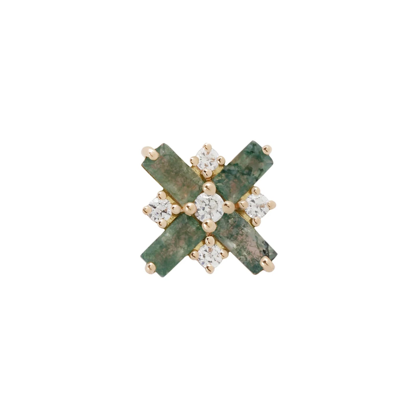 COVET + MOSS AGATE - THREADLESS END *PRE-ORDER* Buddha Jewelry
