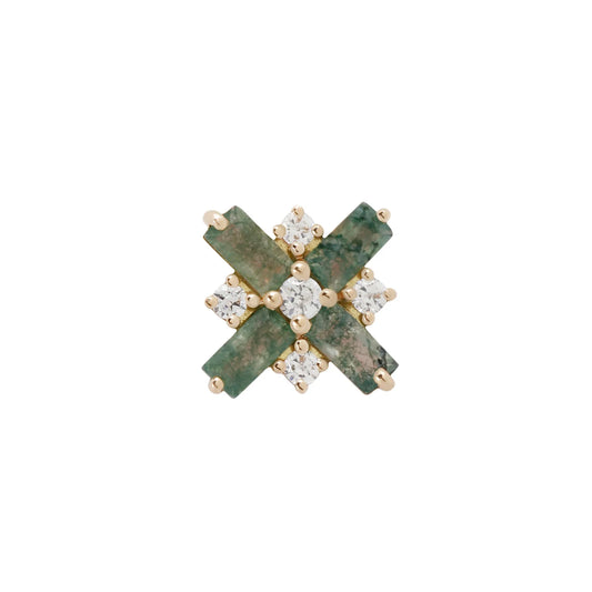 COVET + MOSS AGATE - THREADLESS END *PRE-ORDER* Buddha Jewelry