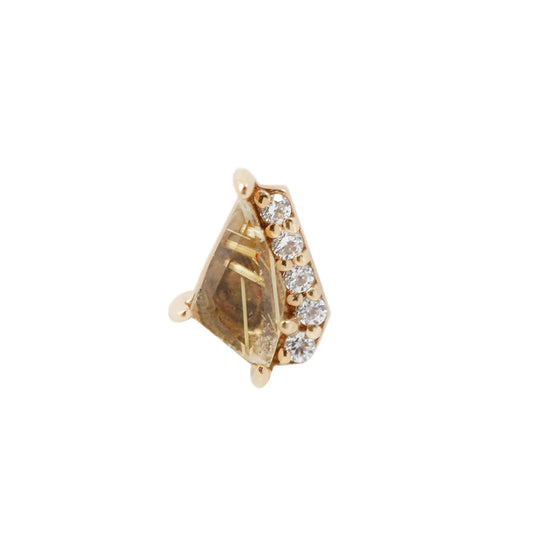 ELEVATE + RUTILATED QUARTZ - THREADLESS END *PRE-ORDER* Buddha Jewelry