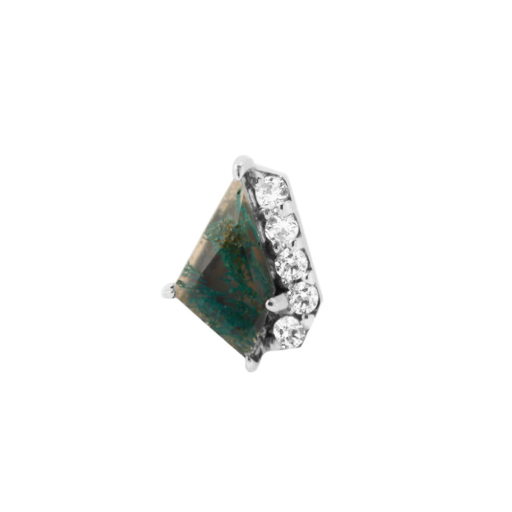 ELEVATE + MOSS AGATE - THREADLESS END *PRE-ORDER* Buddha Jewelry
