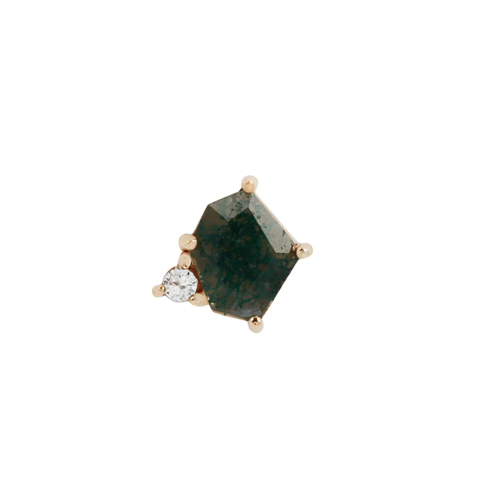 ELICIT + MOSS AGATE - THREADLESS END *PRE-ORDER* Buddha Jewelry