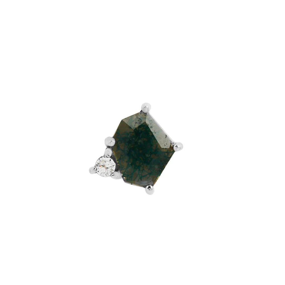 ELICIT + MOSS AGATE - THREADLESS END *PRE-ORDER* Buddha Jewelry